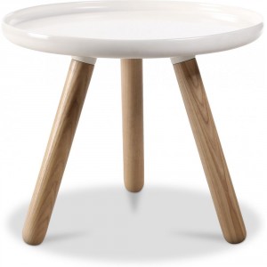 Table Ronde - Style Scandinave - Blanche - Fibre de Verre