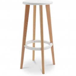 One wooden stool