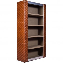 Bookshelf Design Storage – Leather & Aluminium