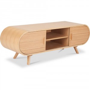 Meuble Multimédia Hartmod Style Scandinave - Bois - Bois Naturel