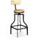 Kawa vintage industrial style wood and metal stool